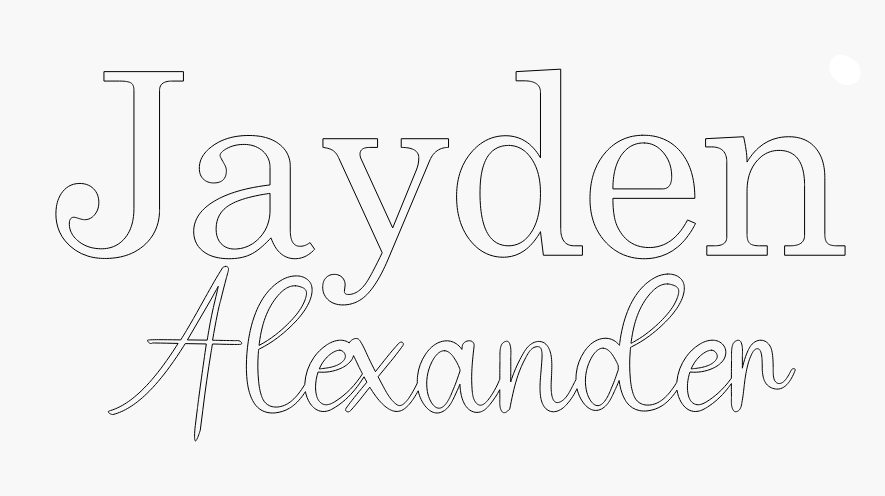 Jayden Custom Nursery Name Sign